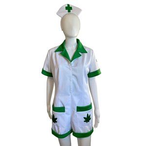 Forplay Sexy Weed Nurse Outfit Romper Halloween Costume Size 1/2X
